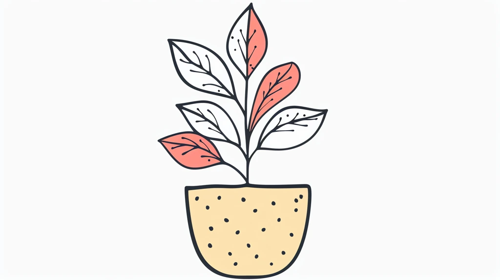 simple doodle small plant simple drawing desktop wallpaper 4k