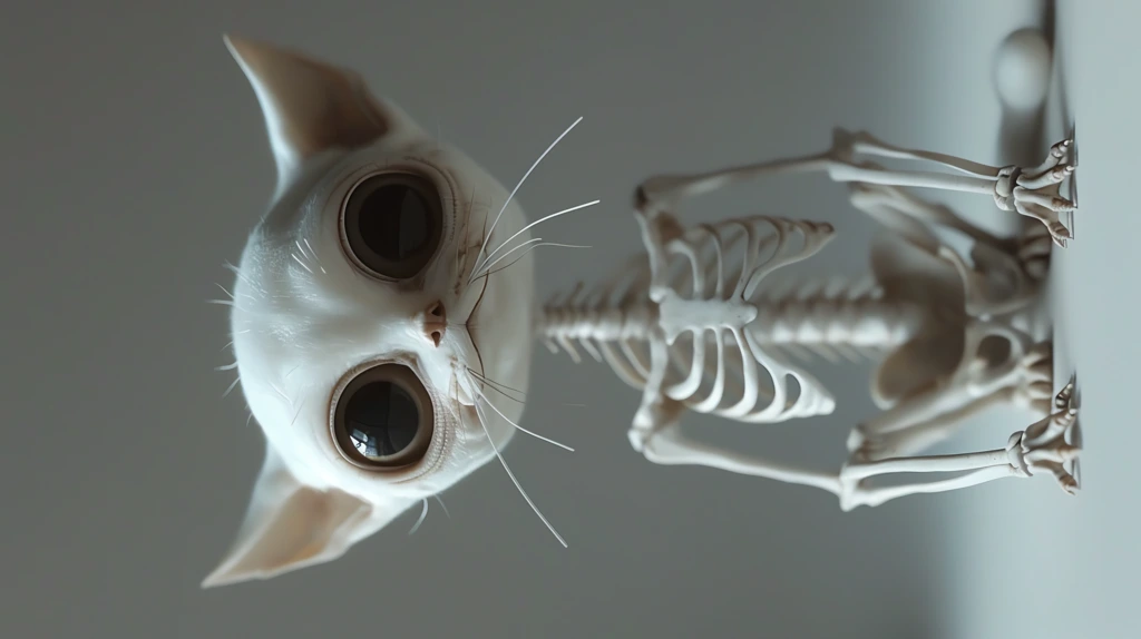 skeleton cat phone wallpaper 4k