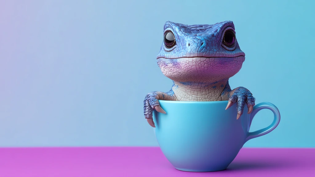 small dinosaur inside a cup colorful desktop wallpaper 4k