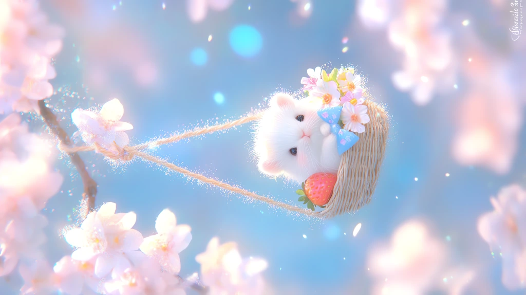 smallest two white miniature long haired rabbit phone wallpaper 4k