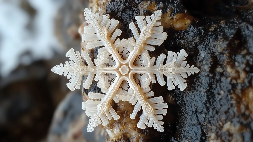 snow flake fossilized phone wallpaper 4k