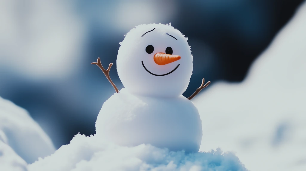 snowman emoji desktop wallpaper 4k