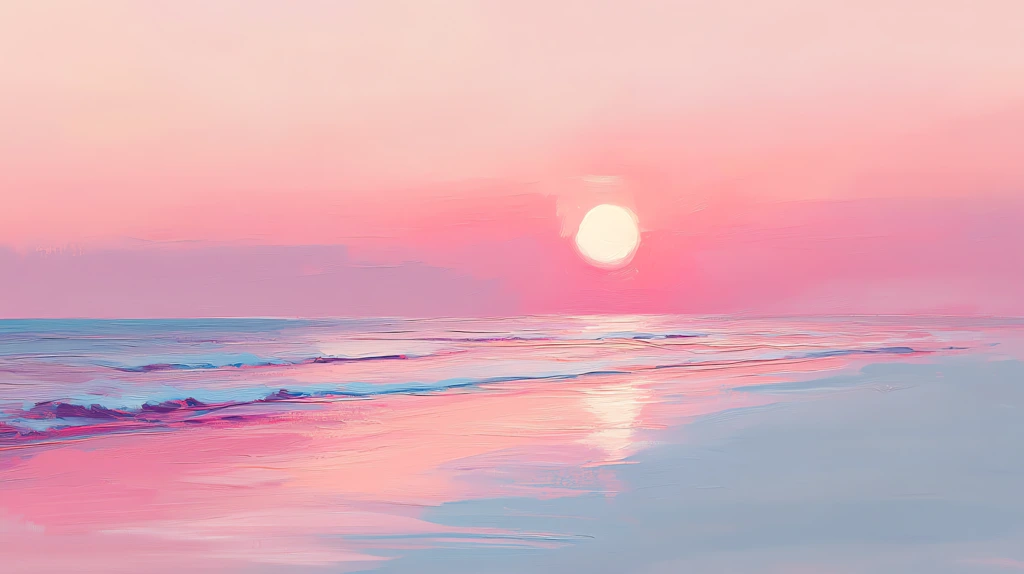 soft impressionist painting in light pink and pastel colours desktop wallpaper 4k