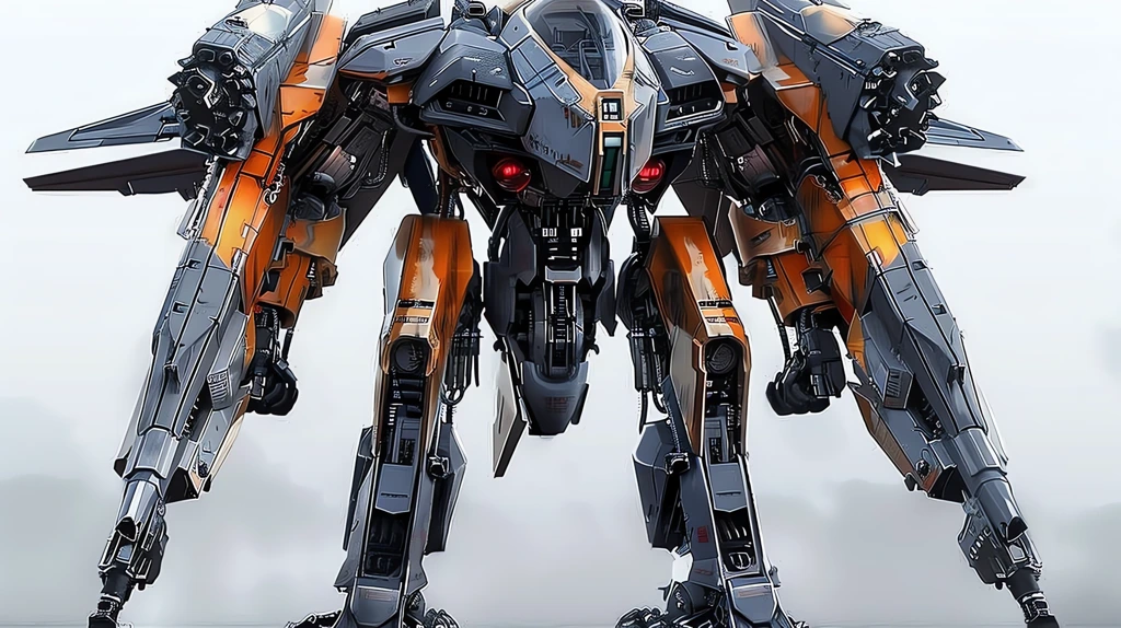 strong giant mech transform into the aircraft form desktop wallpaper 4k