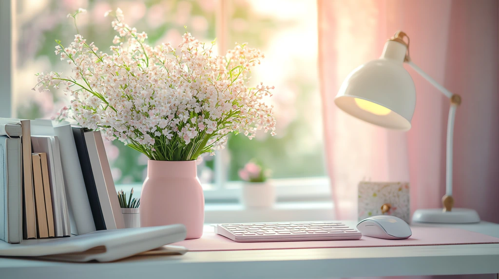 sunny atmosphere for the home office space desktop wallpaper 4k