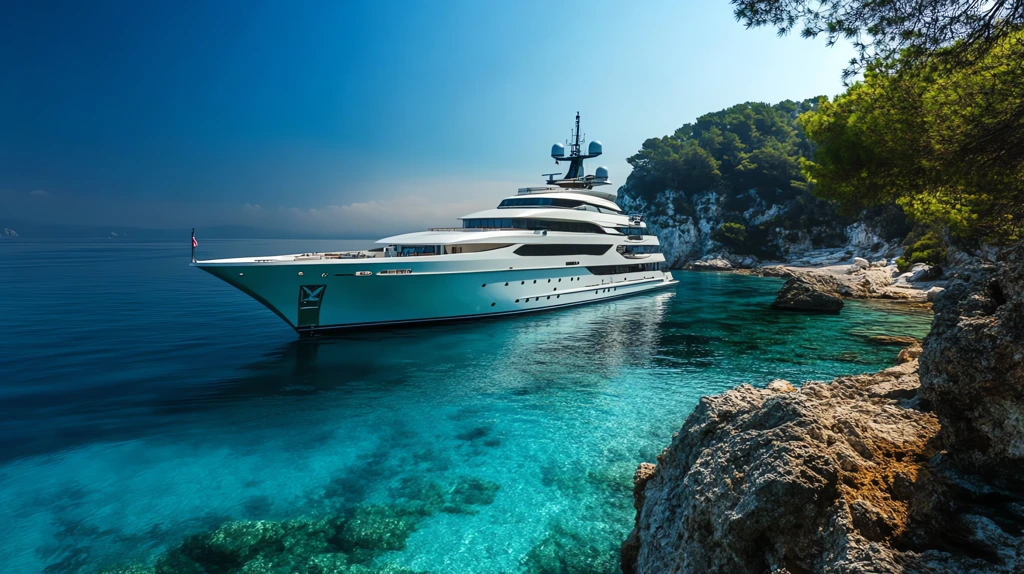 superyacht luxury paradise clean ocean desktop wallpaper 4k