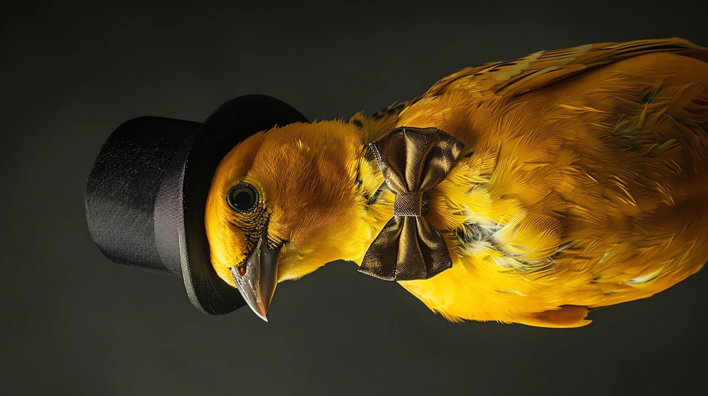 surreal canaries bird canary bird dressed elegantly phone wallpaper 4k