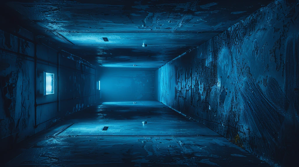 surreal liminal cold war bunker blue phone wallpaper 4k