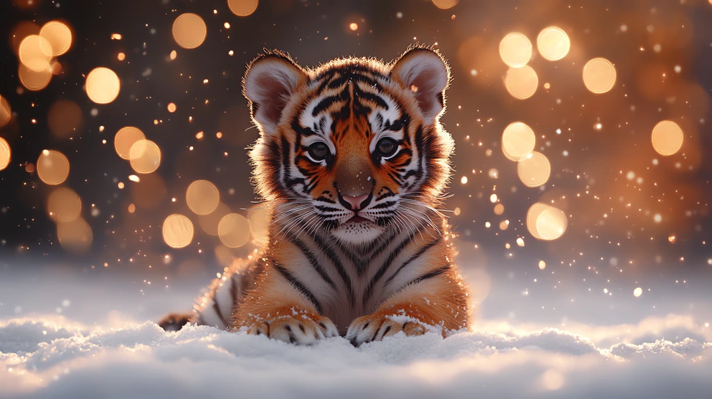 the baby tiger version one desktop wallpaper 4k