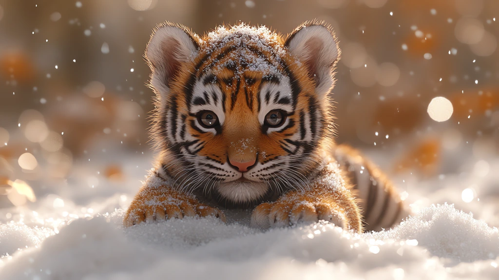 the baby tiger version two desktop wallpaper 4k