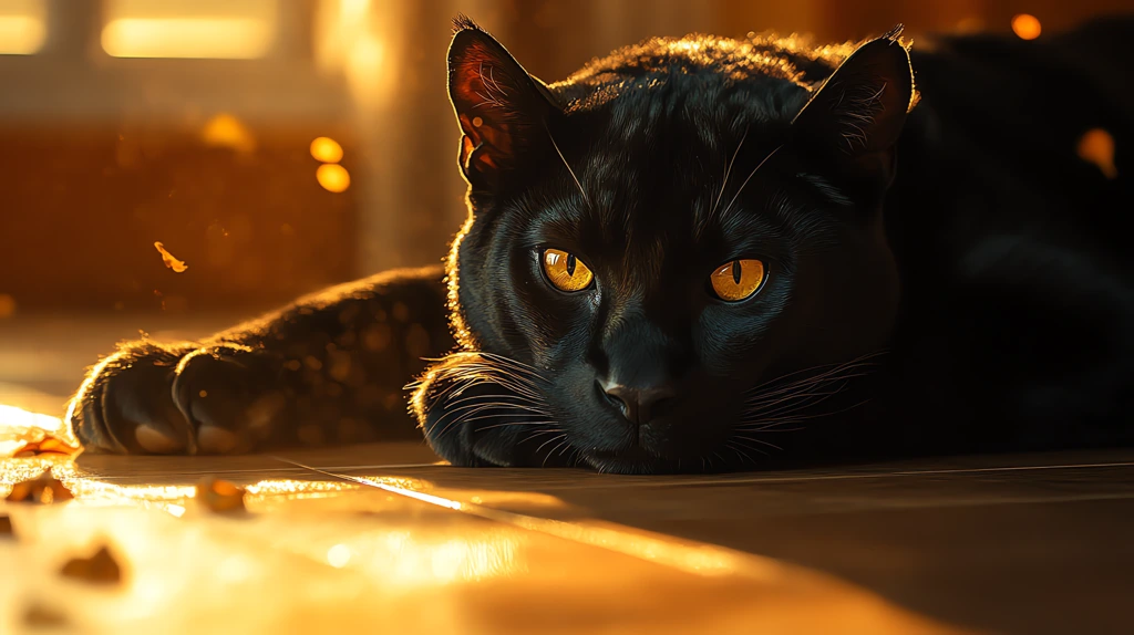 the black black panther sleek and powerful lay on the floor desktop wallpaper 4k