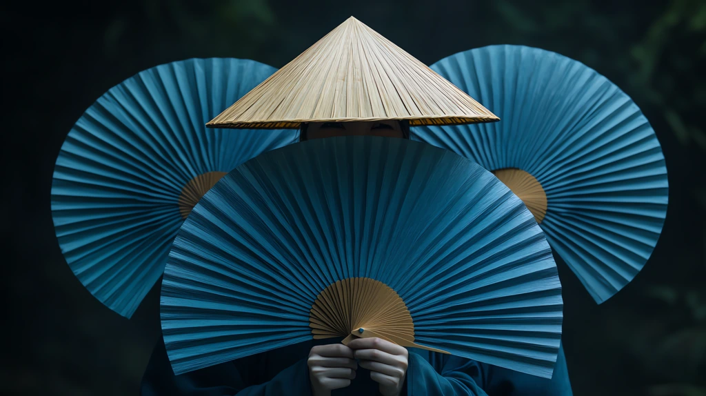 the blue japanese paper folding fans in their hands desktop wallpaper 4k