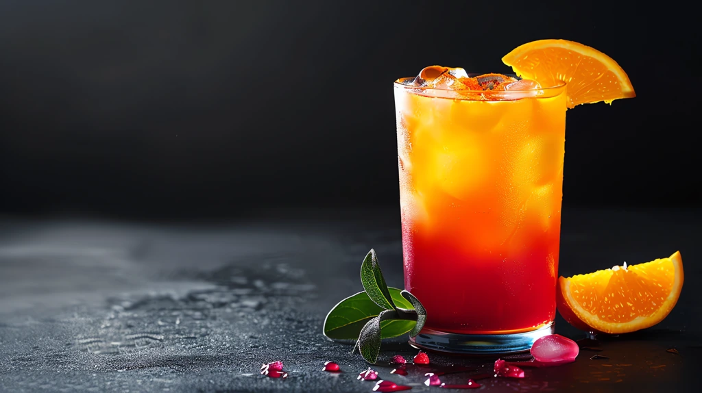 the classic tequila sunrise glass desktop wallpaper 4k