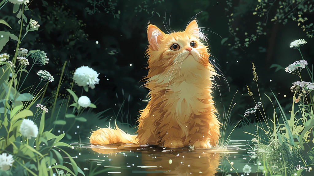 the creek a cute persian cat desktop wallpaper 4k