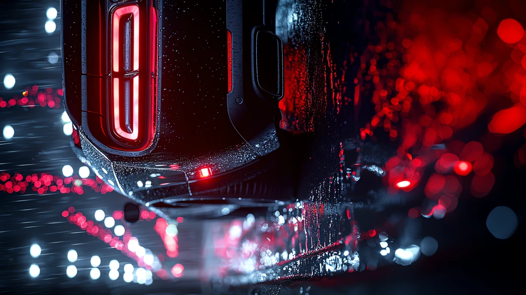 the glowing red color headlight on black color dodge challenger car phone wallpaper 4k