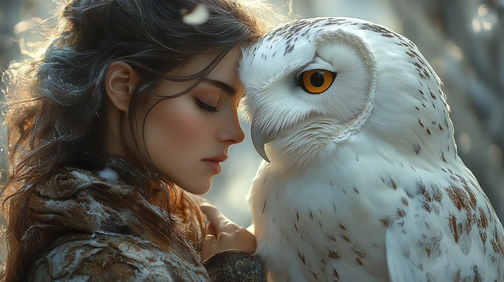 the photo of the giant white owl desktop wallpaper 4k