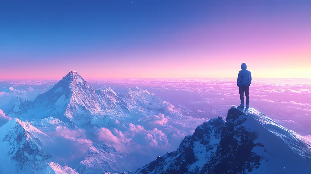 the summit of mount everest version four desktop wallpaper 4k