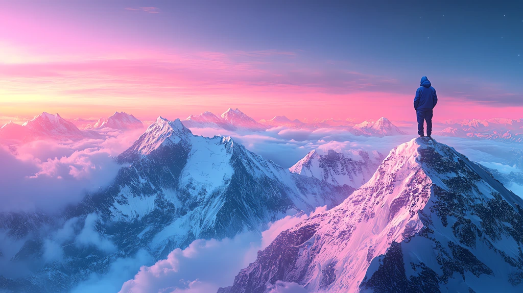 the summit of mount everest version three desktop wallpaper 4k