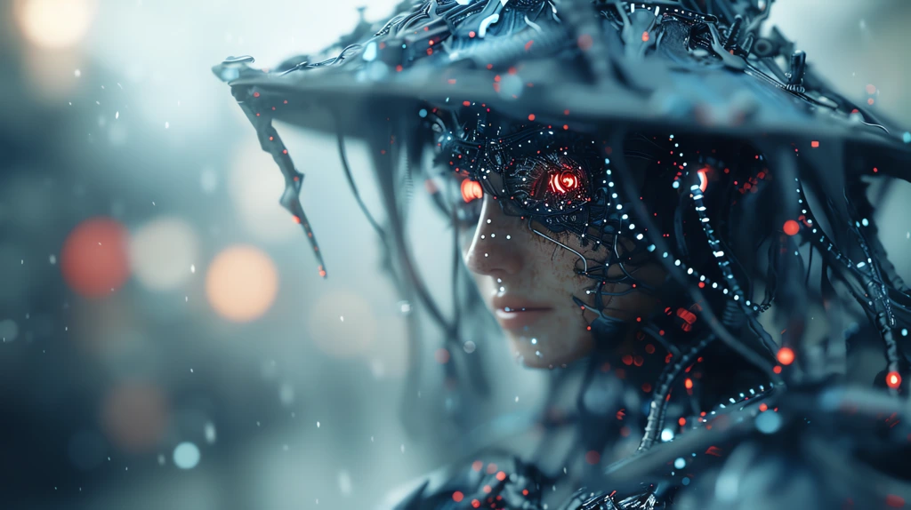 the wicked witch of the west in cybernetic costume desktop wallpaper 4k