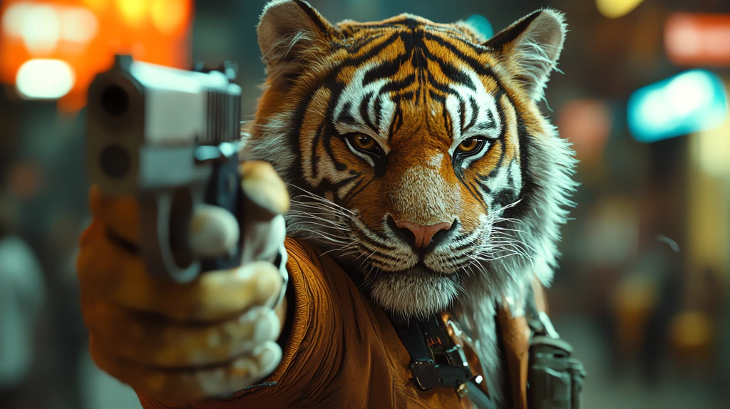 tiger wearing swat tactical gear version one desktop wallpaper 4k