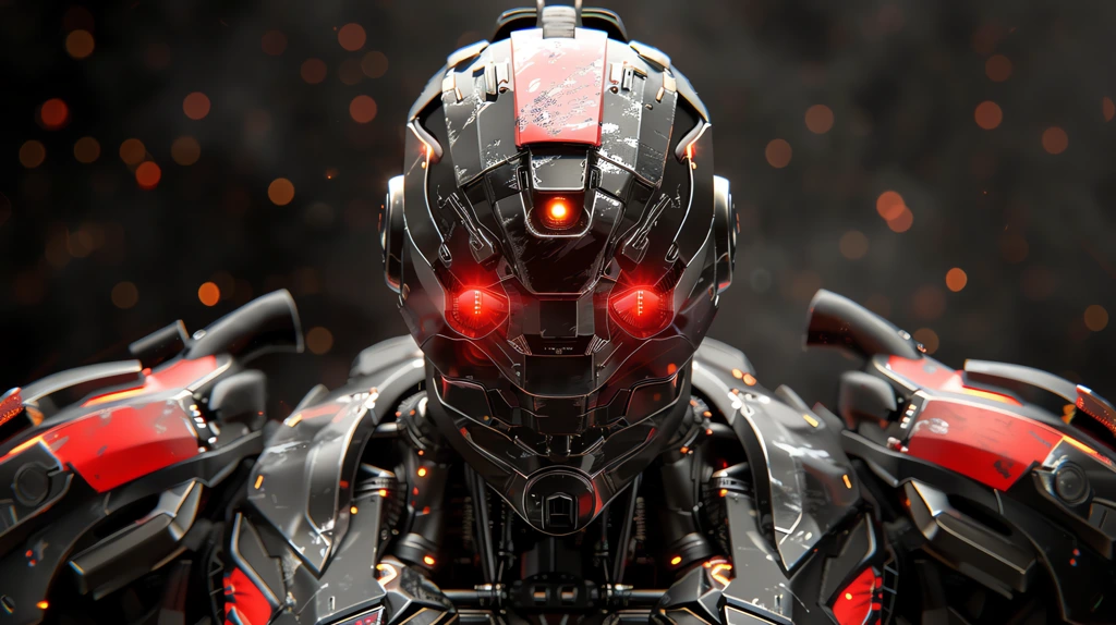 transforming robot cyber punk black desktop wallpaper 4k