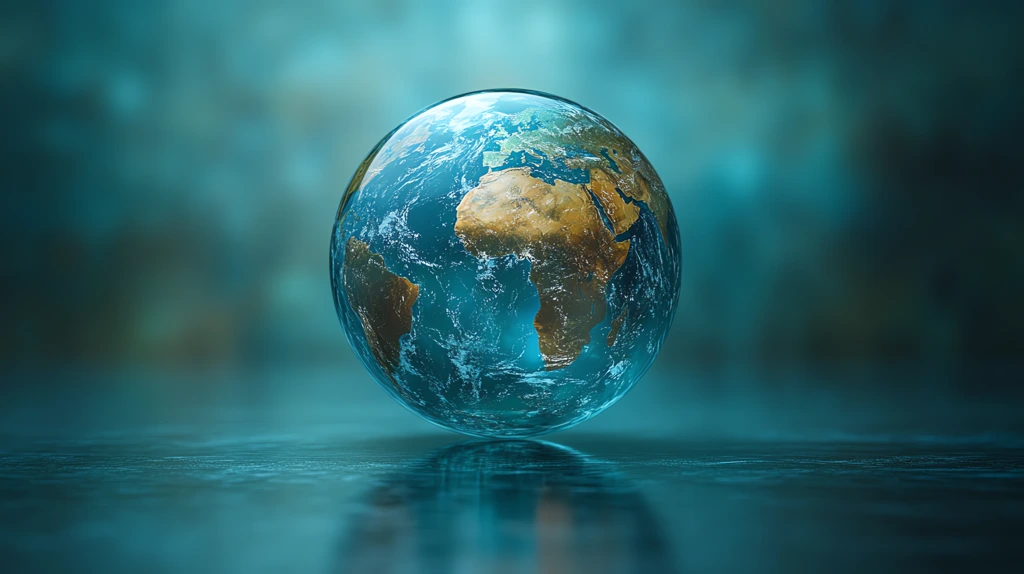 transparent globe representing global connectivity desktop wallpaper 4k