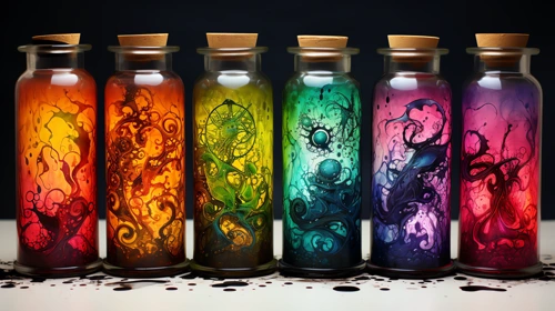 triskaidekaphobia potions in alcohol inks spooky 1 abstract desktop wallpaper full hd 4k free download