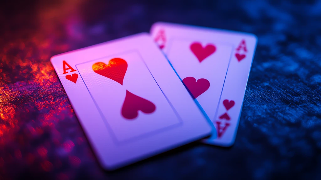 two overlapping playing cards version two desktop wallpaper 4k