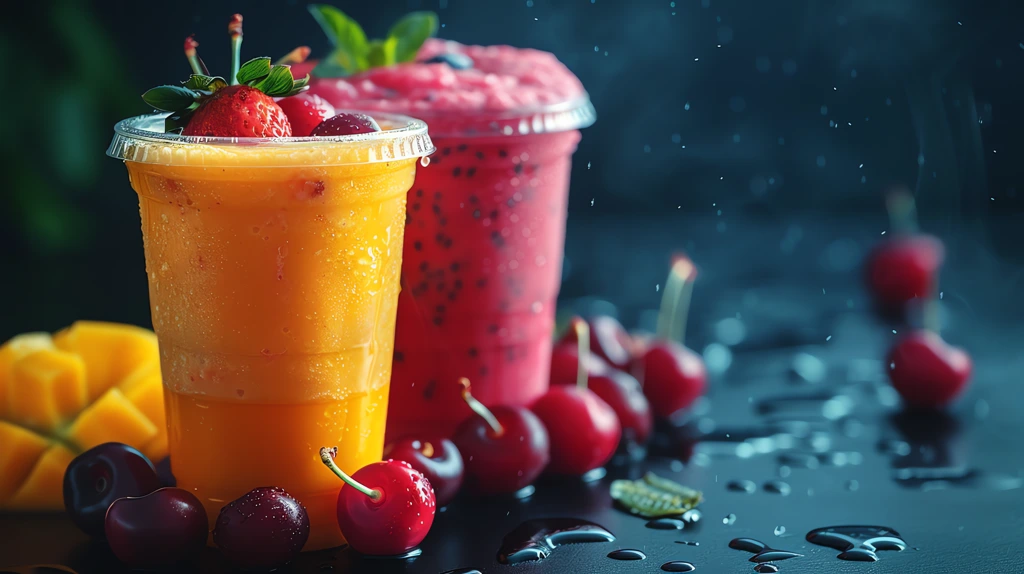 two smoothie glasses berry smoothie desktop wallpaper 4k