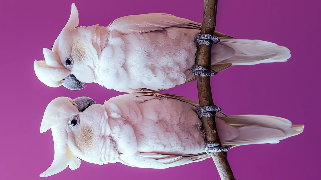 two white cockatoos on a branch phone wallpaper 4k