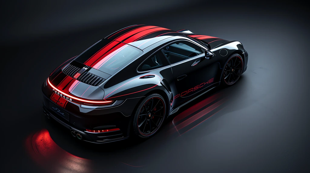 unique vinyl wrap on 2024 porsche desktop wallpaper 4k