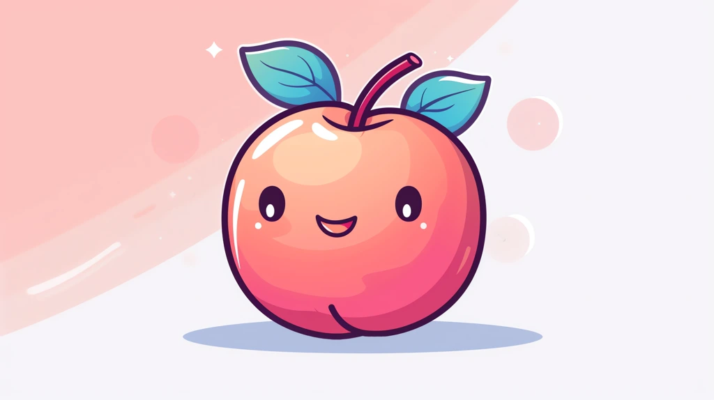 vector graphic featuring a cute peach desktop wallpaper 4k