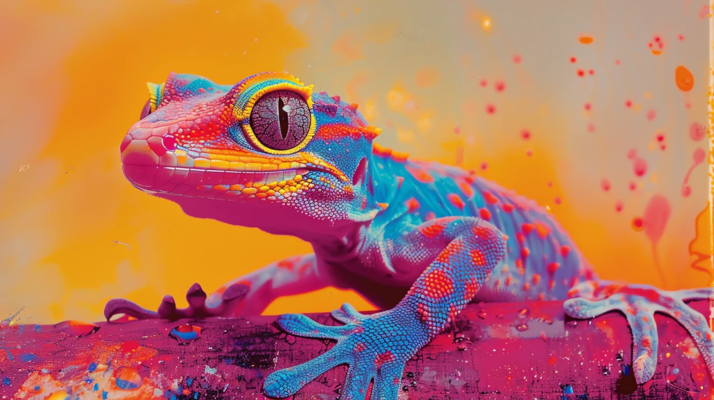 vibrant polychromatic tree gecko crystal clear desktop wallpaper 4k