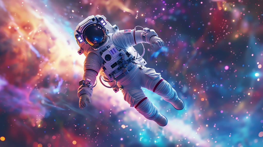 view of an astronaut in zero gravity desktop wallpaper 4k