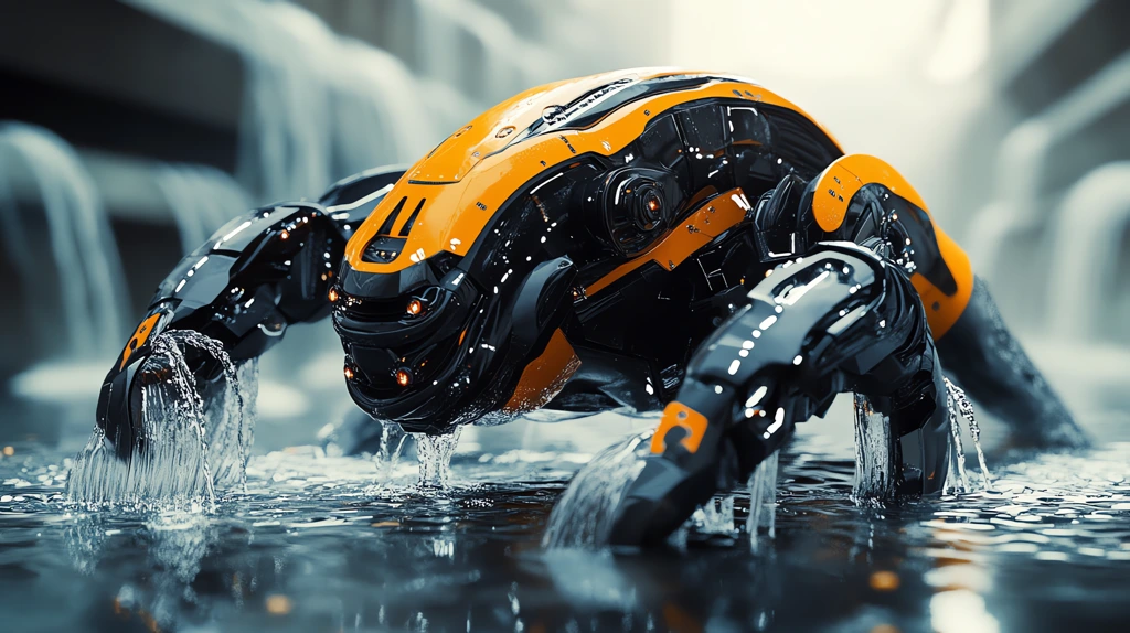 water cleaning robot sense of speed smoothness desktop wallpaper 4k