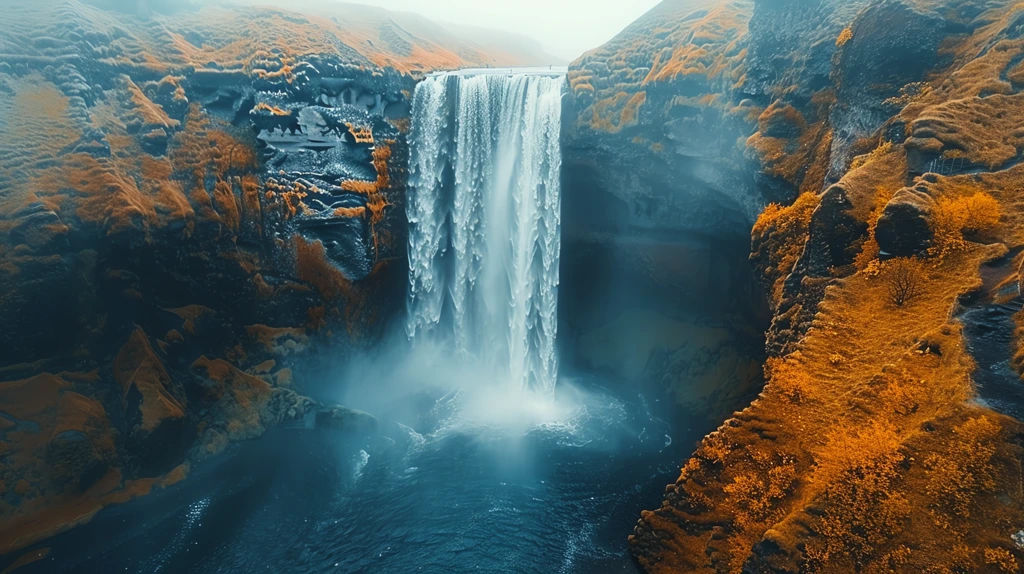 waterfall seljalandsfoss iceland professional photography desktop wallpaper 4k