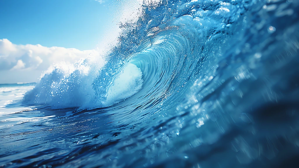 wave with crystal clear water desktop wallpaper 4k