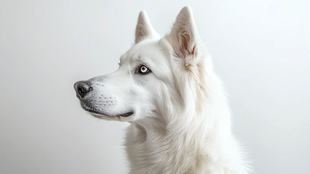 white german shepherd with a solid coat version one desktop wallpaper 4k