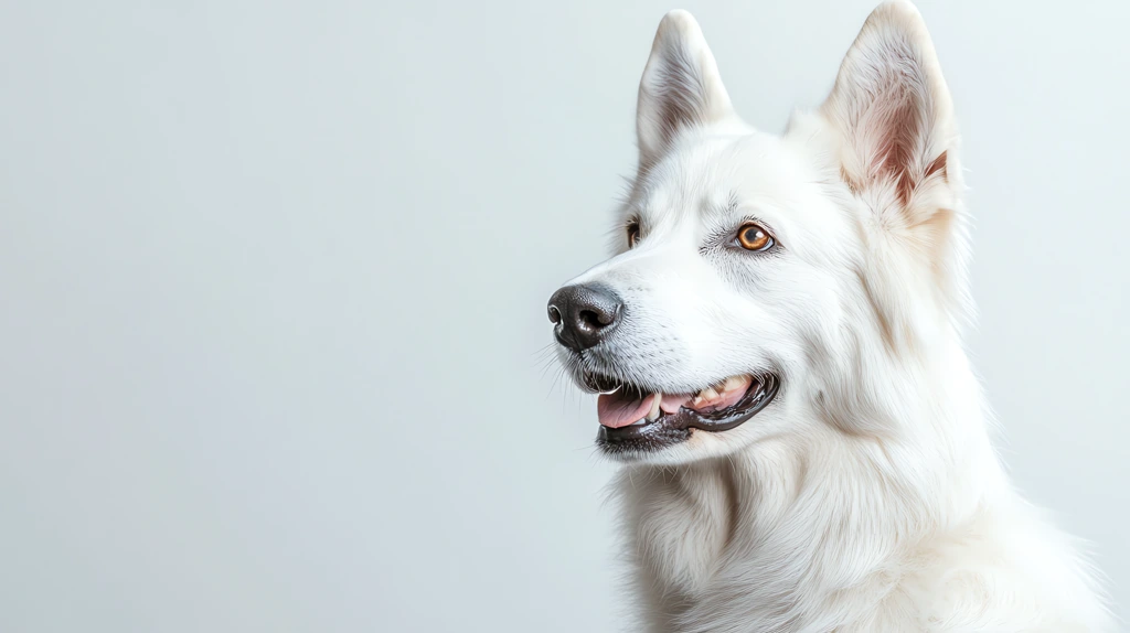 white german shepherd with a solid coat version two desktop wallpaper 4k