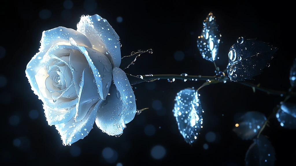 white rose with beads of water version three phone wallpaper 4k