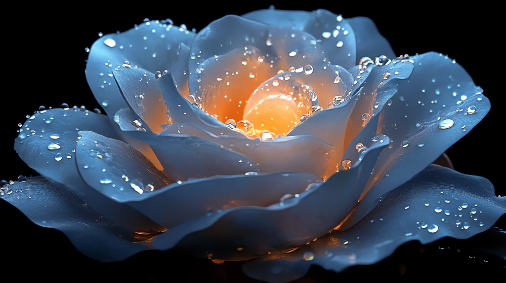 white rose with beads of water version two desktop wallpaper 4k