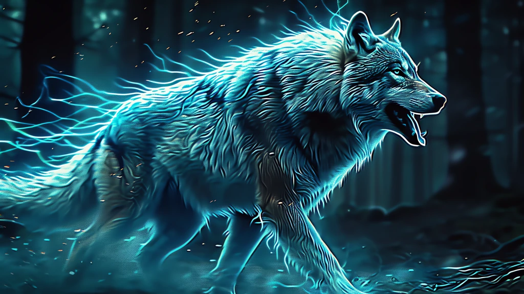 wolf ultra realistic with the uudra in the back desktop wallpaper 4k