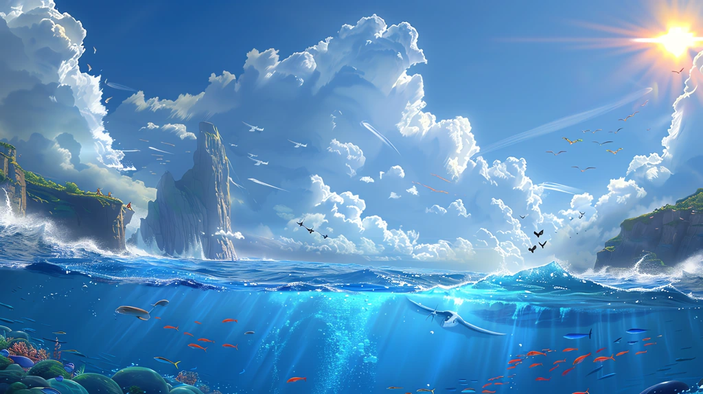 world turned sea creatures desktop wallpaper 4k